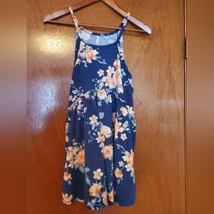 Blue floral tank